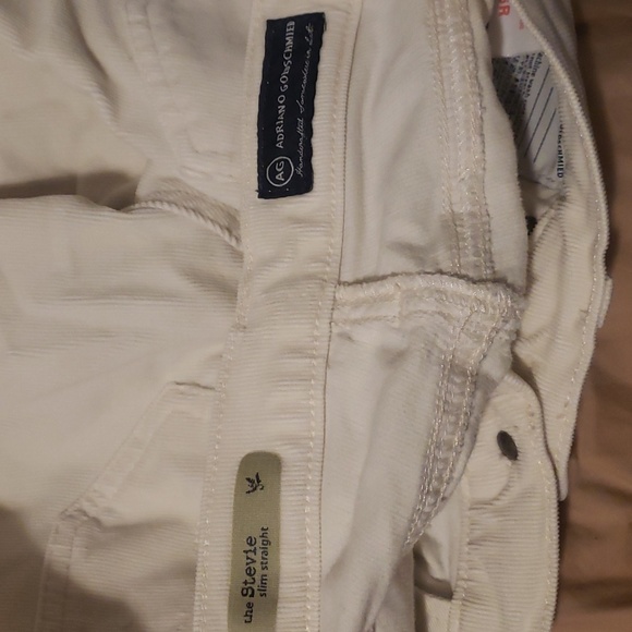 AG Adriano Goldschmied White Corduroy stretch Jeans - Picture 4 of 8